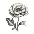 Meticulously Detailed Ink Drawing Of A Poppy Flower