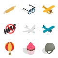 Metier icons set, isometric style Royalty Free Stock Photo