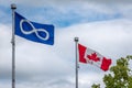 Metis and Canadian Flags