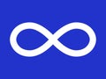 Metis flag blue flag in real proportions and colors, vector Royalty Free Stock Photo