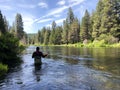 Metolius River Oregon Fly Fishing Trip with Fisherman Casting