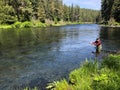 Metolius River Oregon Fly Fishing Trip with Fisherman Casting