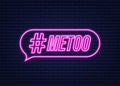 Metoo hashtag thursday throwback symbol. Neon icon. Vector stock illustration.