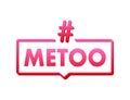 Metoo hashtag thursday throwback symbol. Vector stock illustration.