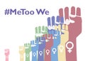 #MeToo We, womenÃ¢â¬â¢s raised fists, metoo movement to fight for women to be heard