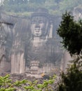 The 99 metre high standing Buddha in lingyun mountain,in sichuan,china