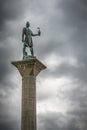 Trondheim Saint Olav Statue and Column Royalty Free Stock Photo