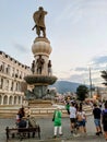 Statue of Macedonian king in Skopje in North Macedonia