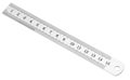 Metric and inch steel ruler Royalty Free Stock Photo