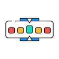 metrics risk icon color illustration