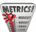 Metrics Thermometer Gauge Measuring Performance Results Royalty Free Stock Photo