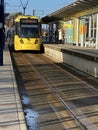Metro at Ashton-under-Lyne Tram Station Royalty Free Stock Photo