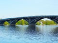 Metro Bridge across Dnipro River in Kyiv