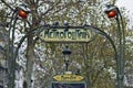 Metro entrance at Paris, France Royalty Free Stock Photo