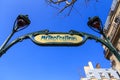 Metro entrance in Paris Royalty Free Stock Photo