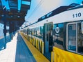 Metro Light Rail On Downtown Santa Monica Platform Royalty Free Stock Photo