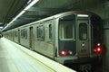 Metro Red line subway train Royalty Free Stock Photo