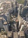 Metro Manila, Philippines - Looking down at upscale condos of Eastwood City, a mixed-use development complex in Quezon