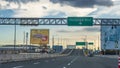 Metro Manila, Philippines - Exiting the NAIA Expressway - an elevated highway. Royalty Free Stock Photo