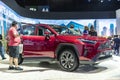 Metro Manila, Philippines - A new red 2023 Honda HR-V RS on display at the Philippine International Motor Show