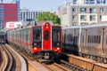 Metro-North Railroad commuter trains public transport at Harlem 125th Street railway station in New York, United States Royalty Free Stock Photo
