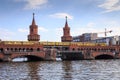 Metro on OberbaumbrÃÂ¼cke, Berlin Royalty Free Stock Photo