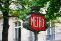 METRO - Paris, France Royalty Free Stock Photo