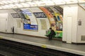 Interior of the underground station in Paris, France Royalty Free Stock Photo