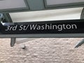 Metro Rail Train Station Sign, Phoenix, AZ Royalty Free Stock Photo