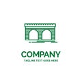 metro, railroad, railway, train, transport Flat Business Logo te