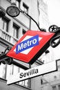 Metro sign in Madrid