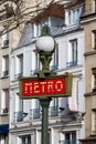 Metro Sign in Paris