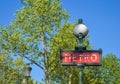 Metro sign in Paris, France Royalty Free Stock Photo