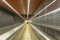 Metro station escalator in Budapest