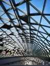 Metro station Glass roof in the sunshine