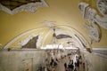 Metro station KomsomolskayaÃÂ (Koltsevaya Line) in Moscow, Russia. Royalty Free Stock Photo