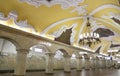Metro station KomsomolskayaÃÂ aÃÂ (Koltsevaya Line) in Moscow, Russia. Royalty Free Stock Photo