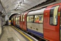 Metro stop in London, United Kingdom, June 14 2018 Royalty Free Stock Photo