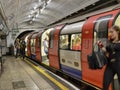 Metro stop in London, United Kingdom, June 14 2018 Royalty Free Stock Photo