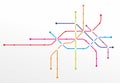Metro system map Royalty Free Stock Photo