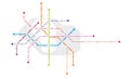 Metro system map Royalty Free Stock Photo
