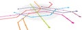 Metro system map Royalty Free Stock Photo