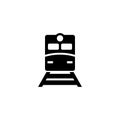 Metro Train Flat Vector Icon Royalty Free Stock Photo