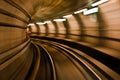 Metro train in high velocity Royalty Free Stock Photo