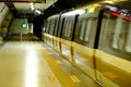 Metro Train Passing By On Subway Station Royalty Free Stock Photo