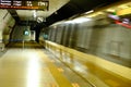 Metro Train Passing By On Subway Station Royalty Free Stock Photo