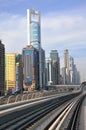 Metro Train, railway in Dubai Royalty Free Stock Photo