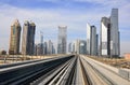 Metro Train, railway in Dubai Royalty Free Stock Photo