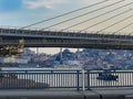 Metro & Unkapani Bridge Goldenhorn Istanbul Royalty Free Stock Photo