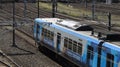 Metro wagon of public transport of Victoria on the railway